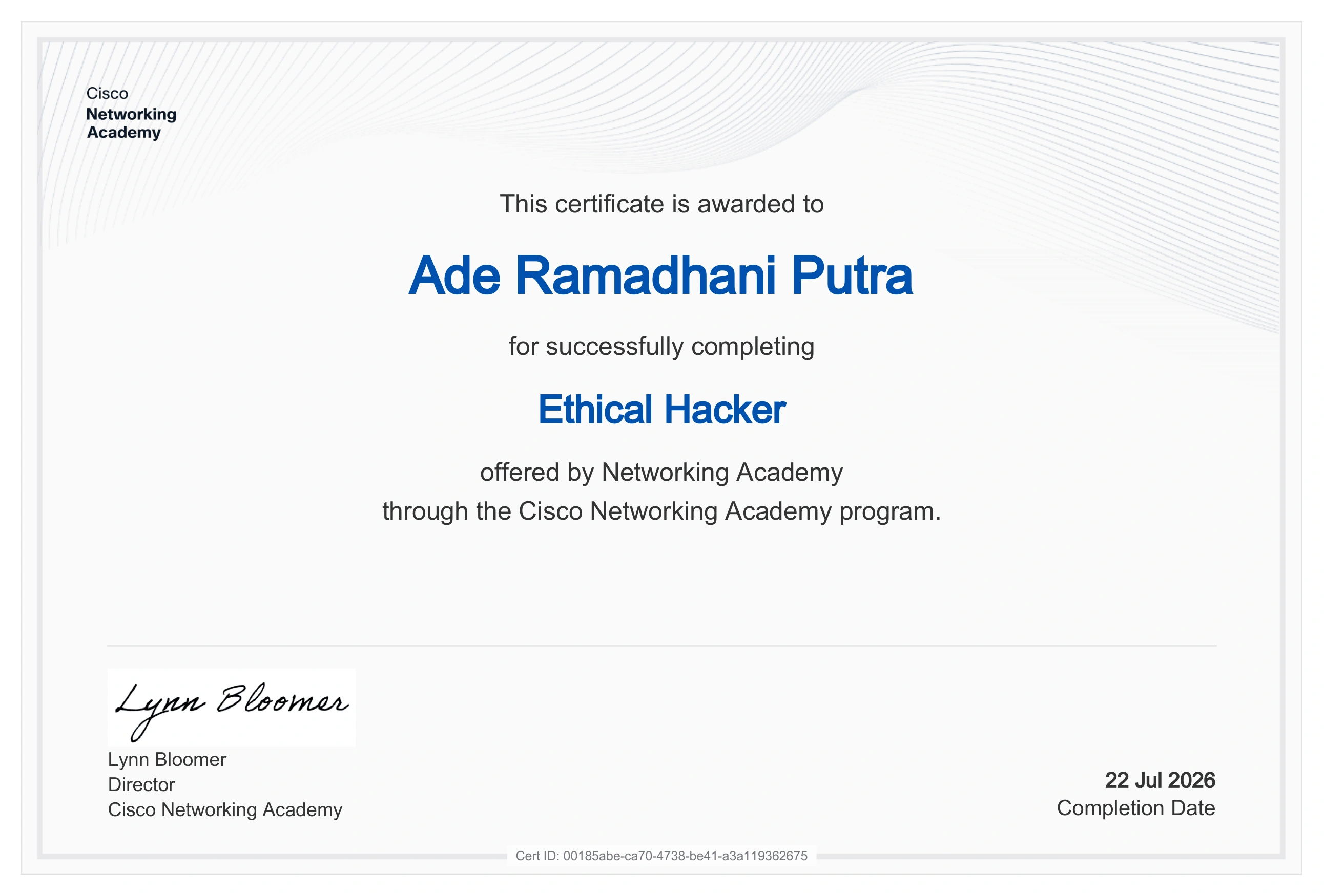 Cisco Networking Academy – Ethical Hacker