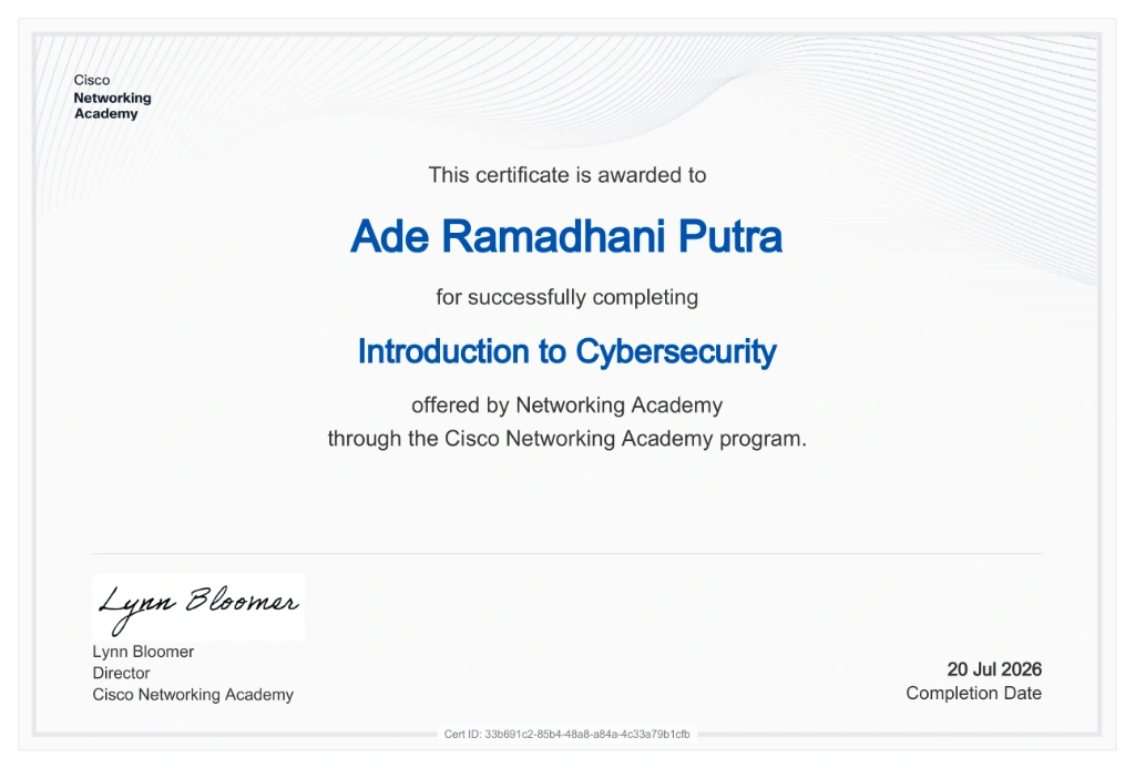 Cisco Networking Academy – Introduction to Cybersecurity