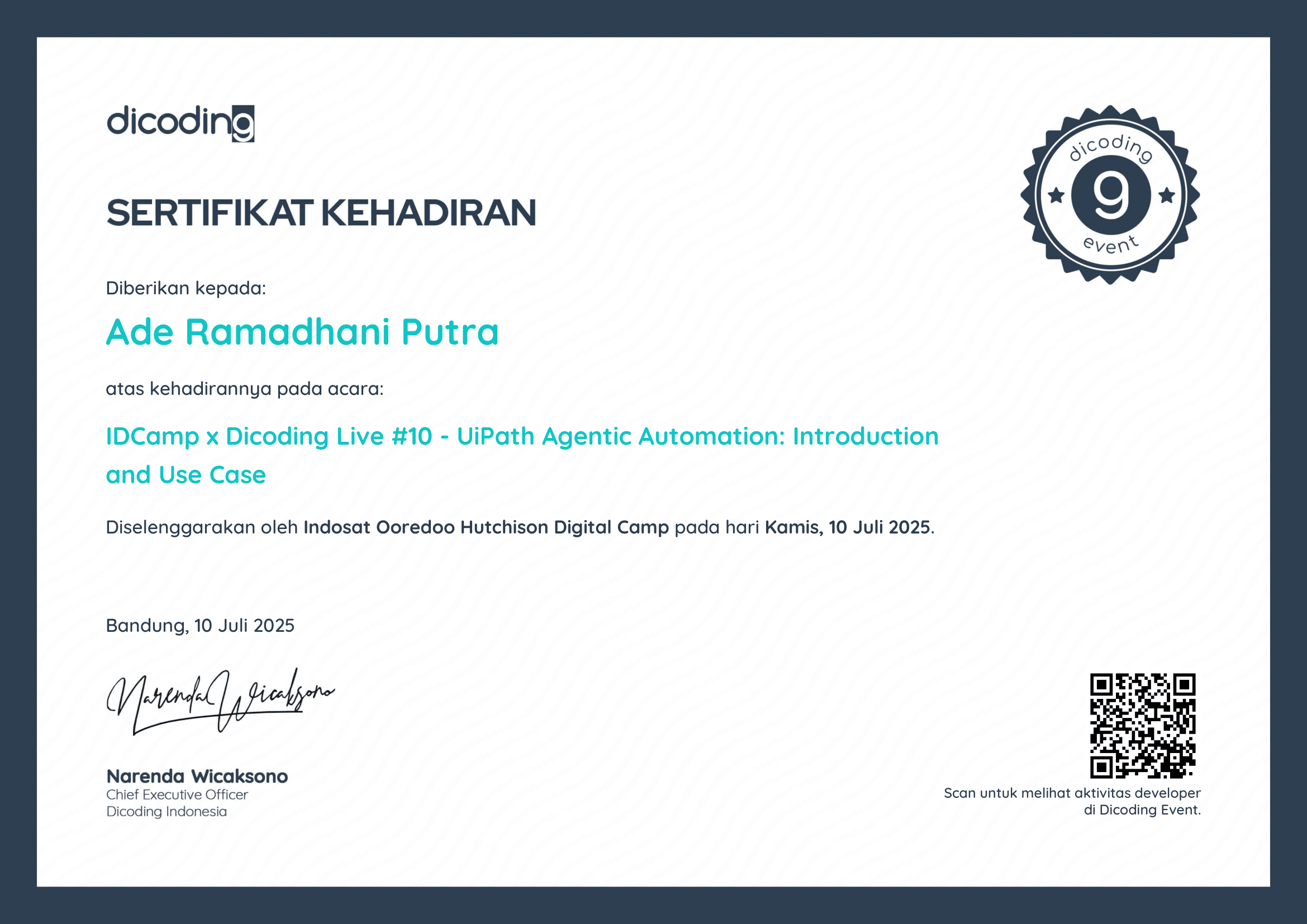 IDCamp x Dicoding Live #10 – UiPath Agentic Automation: Introduction and Use Case