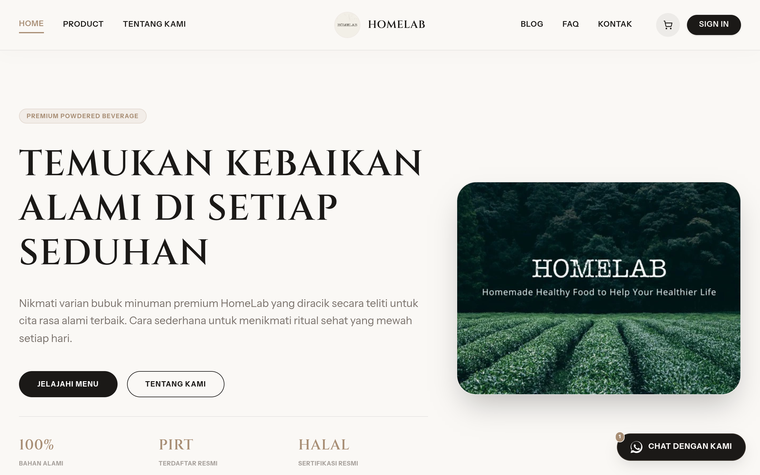 HomeLab – Premium Powder Drink E-Commerce